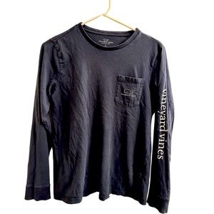 Vineyard Vines Navy Blue Long-Sleeved T-Shirt (Boys Large - 16)